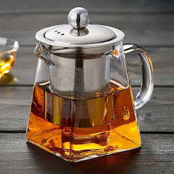 Other Product Selections: Heat Resistant Glass Teapot With Stainless Steel Tea Infuser Filter