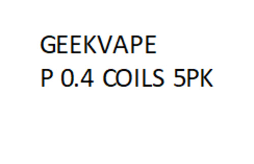 Accessories: GEEKVAPE P0.4 COILS 5PK