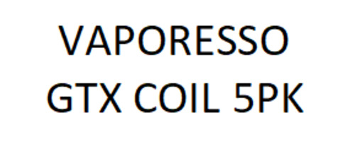 Pre Refilled Pod System: VAPORESSO GTX COIL 5PK