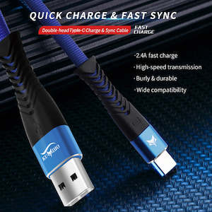 Batteries Chargers: Kumiho K2 Zn-alloy Fast Charge Sync Type-C Cable