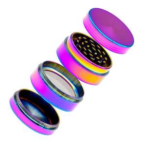 Dry Herb Wax Kits: Grinder 6.3cm SA Pro Rainbow 4 Piece