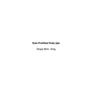 All Vape: Solo Prefilled Pods 2pk NICOTINE FREE 0 mg