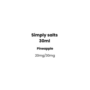 Nic Salt: Simply salts 30ml 20mg/30mg