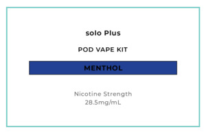 Pod Vapes: solo Plus Pod Vape Kit - Menthol