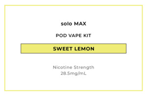 Pod Vapes: solo MAX 14000 Pod Vape Kit - Sweet Lemon