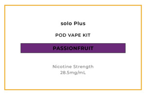 Pod Vapes: solo Plus Pod Vape Kit - Passionfruit
