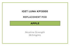 IGET LUNA KP13000 Replacement Pod - Apple