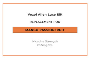 Vozol Alien Luxe 15K Replacement Pod - Mango Passionfruit