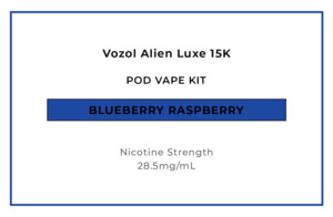 Vozol Alien Luxe 15K Pod Vape Kit - Blueberry Raspberry