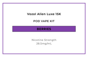 Vozol Alien Luxe 15K Pod Vape Kit - Berries