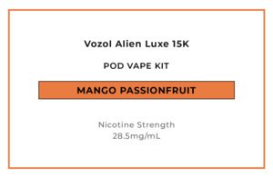 Vozol Alien Luxe 15K Pod Vape Kit - Mango Passionfruit