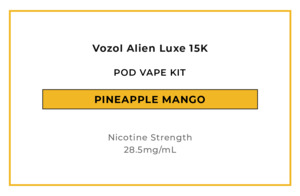 Vozol Alien Luxe 15K Pod Vape Kit - Pineapple Mango