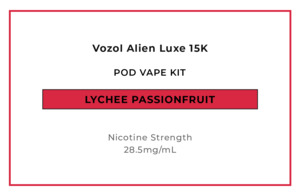 Vozol Alien Luxe 15K Pod Vape Kit - Lychee Passionfruit