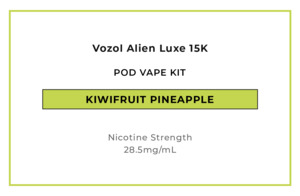 Vozol Alien Luxe 15K Pod Vape Kit - Kiwifruit Pineapple