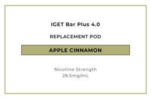 Iget Bar Plus 4 0: IGET Bar Plus 4.0 Replacement Pod - Apple Cinnamon