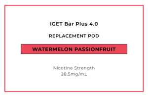 Iget Bar Plus 4 0: IGET Bar Plus 4.0 Replacement Pod - Watermelon Passionfruit