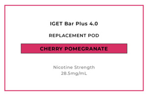 Iget Bar Plus 4 0: IGET Bar Plus 4.0 Replacement Pod - Cherry Pomegranate