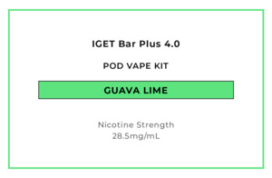 IGET Bar Plus 4.0 Pod Vape Kit - Guava Lime