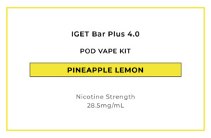 IGET Bar Plus 4.0 Pod Vape Kit - Pineapple Lemon