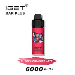 Disposable Vapes: IGET Bar Plus Vape Kit Cherry Pomegranate