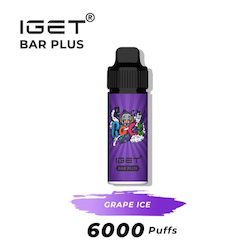 Disposable Vapes: IGET Bar Plus Vape Kit Grape Ice