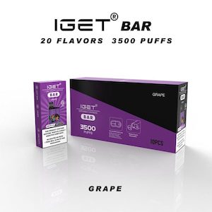 Iget Bar 3500 Disposable Vape: IGET Bar 3500 Grape