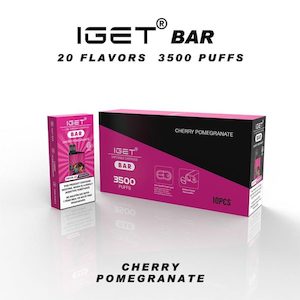 Iget Bar 3500 Disposable Vape: IGET Bar 3500 Cherry Pomegranate