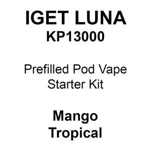 Iget Luna Kp13000 Vape Kits: IGET LUNA KP13000 Vape Kit Mango Tropical