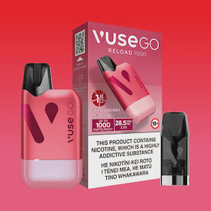 Disposable Pod Device: VuseGo Reload Kit Strawberry Menthol 2.5%