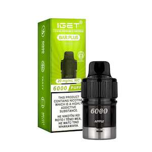 Iget Bar Plus 6000 Puff Kit: IGET Bar Plus Apple Pod