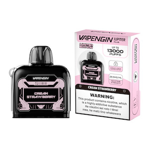 Pre Filled Vape Pods: Vapengin Jupiter 2 Plus Cream Strawberry Pod