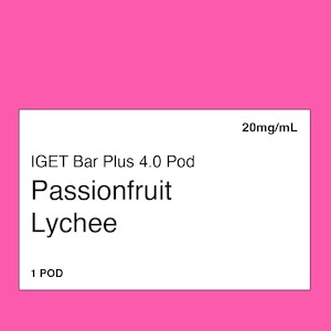 IGET Bar Plus 4.0 Passionfruit Lychee