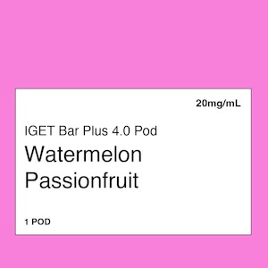 IGET Bar Plus 4.0 Watermelon Passionfruit