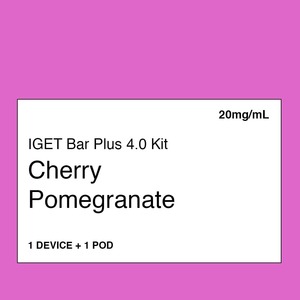 Iget Vape Nz: IGET Bar Plus 4.0 Kit – Cherry Pomegranate