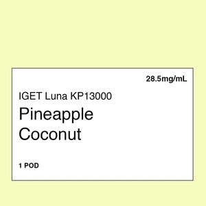 Iget Vape Nz: IGET LUNA KP 13000 Pod - Pineapple Coconut