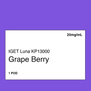 IGET LUNA KP 13000 Pod - Grape Berry