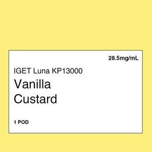 Iget Vape Nz: IGET LUNA KP 13000 Pod - Vanilla Custard
