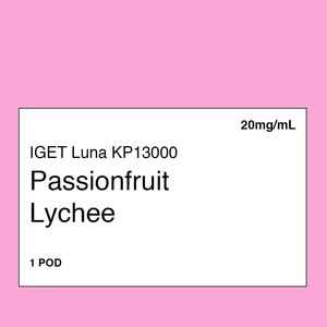Iget Vape Nz: IGET LUNA KP 13000 Pod - Passionfruit Lychee