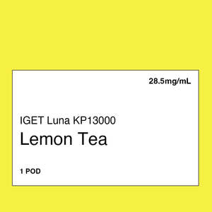 Iget Vape Nz: IGET LUNA KP 13000 Pod - Lemon Tea
