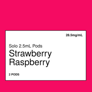 Solo Pods: Solo 2.5mL Pods - Strawberry Raspberry (2 pack)