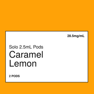 Solo Pods: Solo 2.5mL Pods - Caramel Lemon (2 pack)