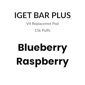 IGET Bar Plus Pod 4.0 15000 puffs – Blueberry Raspberry