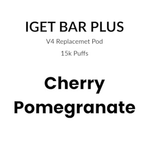 Iget: IGET Bar Plus Pod 4.0 15000 puffs – Cherry Pomegranate