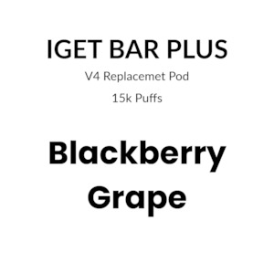 IGET Bar Plus Pod 4.0 15000 puffs – Blackberry Grape