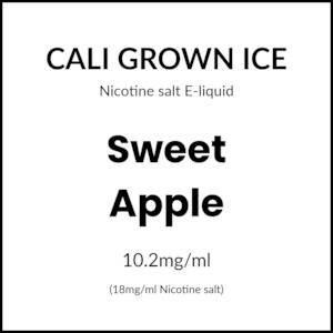 Cali Grown: Cali Grown Subohm Salts - Sweet Apple 60ml/18mg