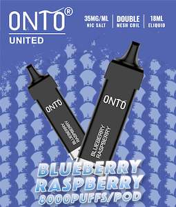 Onto Prefilled Pod: Onto - Prefilled Pod 8000 Puff - Blueberry Raspberry