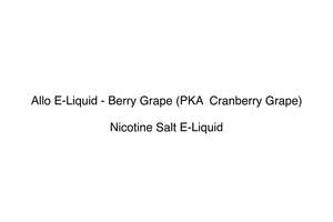 Allo E-Liquid - Berry Grape (PKA  Cranberry Grape)