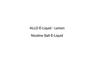 Allo E Liquid: ALLO E-Liquid - Lemon