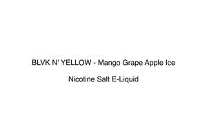 Blvk E Liquid: BLVK N' YELLOW - Mango Grape Apple Ice