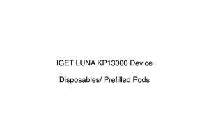 Iget Pods Disposable Vape: IGET LUNA KP13000 Device